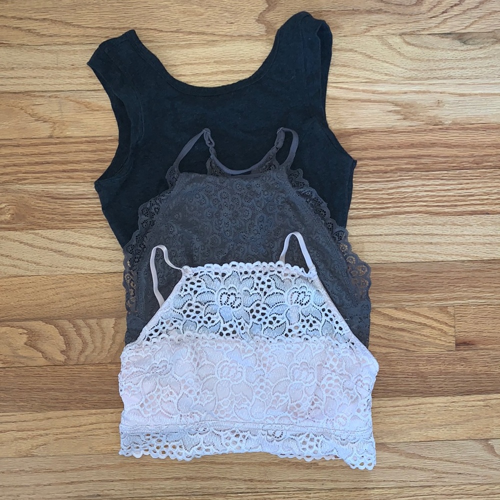 aerie high neck bralettes